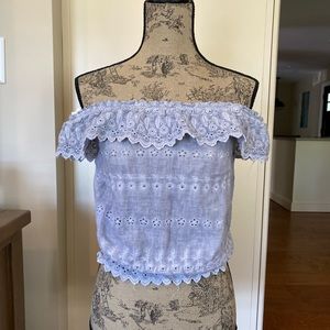 American Eagle Grey Off the Shoulder Top